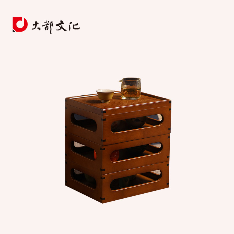 创意手工竹编席盖多层收纳优竹生活复古雅致乔迁搬家组合礼品礼盒