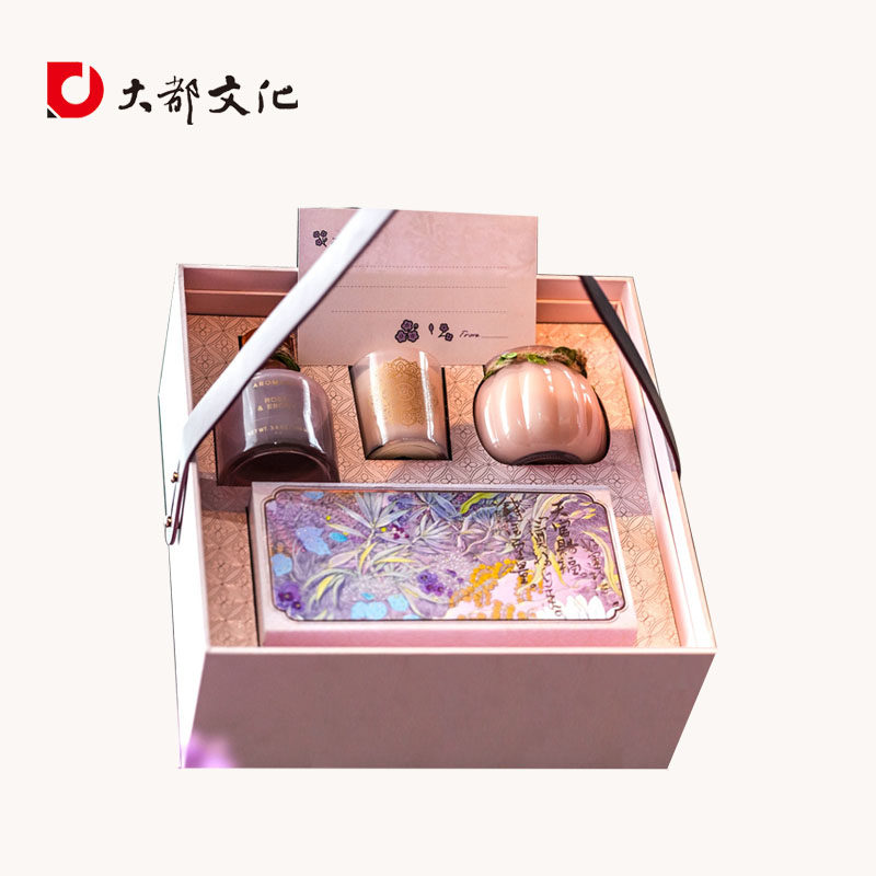 紫定行系列之爱你老己送女神闺蜜高颜值礼盒墨红玫瑰香薰套装