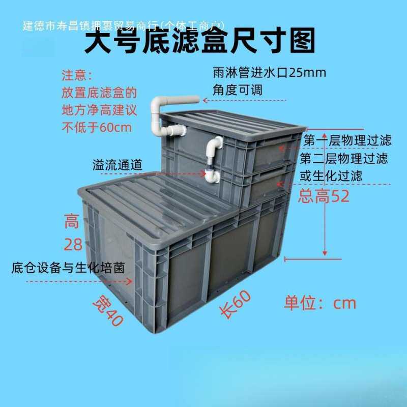 红白虹吸底滤免打孔上滤改底滤虹吸管自动启停防溢流周转箱过滤