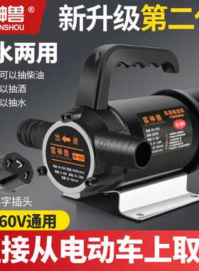 电动抽油泵抽水泵12V24V48V220V油水两用泵自吸泵抽油机抽酒