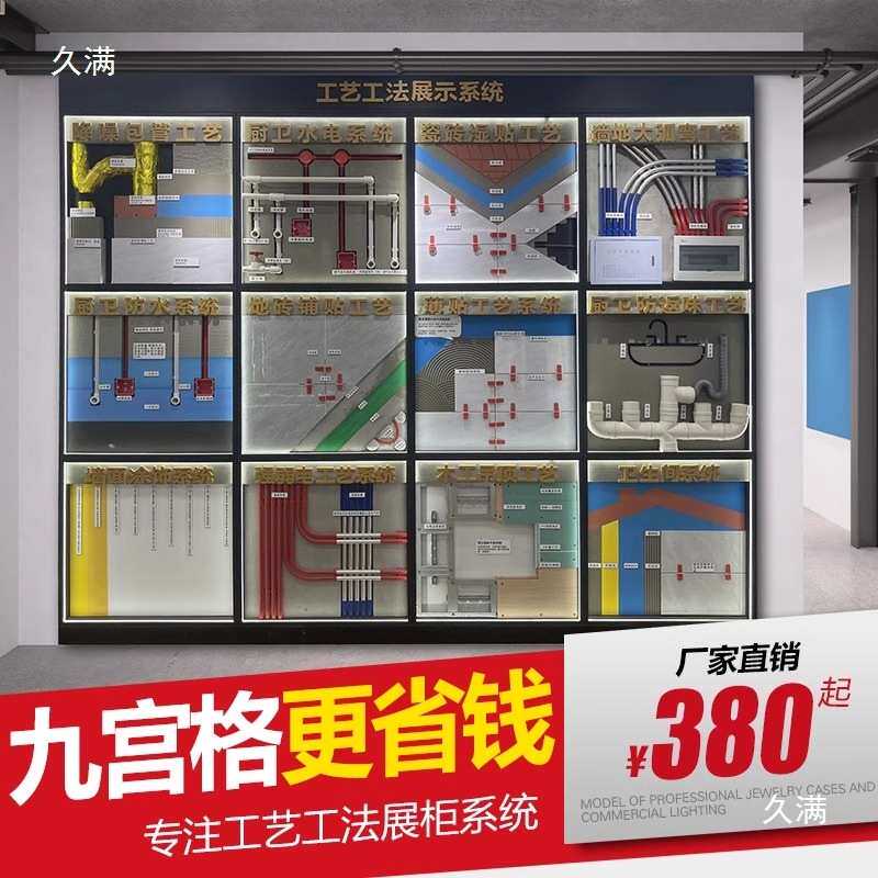 装修公司施工工艺展示全屋家装多功能九宫格水电工艺可展示柜