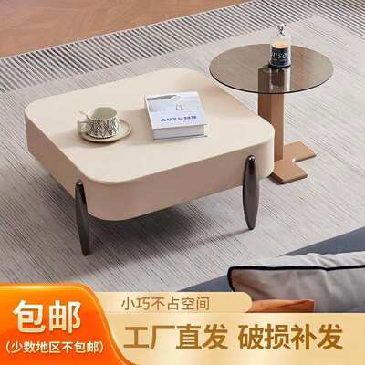 爆款方形茶几小户型轻奢餐桌新款茶几两用多功能简约休闲现代家用