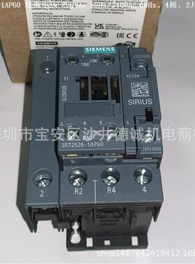 3RT2526-1AP60 接触器 线圈电压220Vac 50Hz/240Vac 60Hz、2开2闭