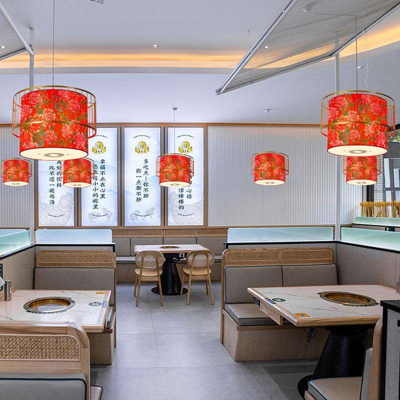 东北风铁锅炖餐厅灯具饭店大厅火锅卡座特色灯笼店铺商用中式民俗