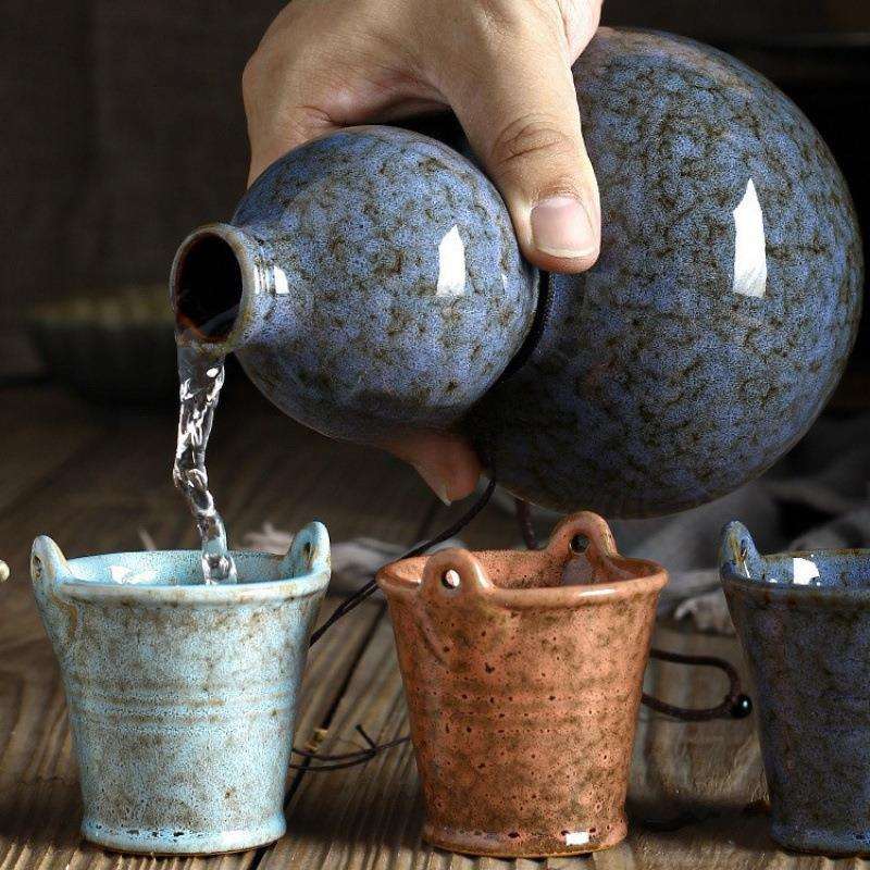 家用陶瓷空酒瓶葫芦酒壶一斤装酒壶窖藏密封装酒罐便携厂家品其他