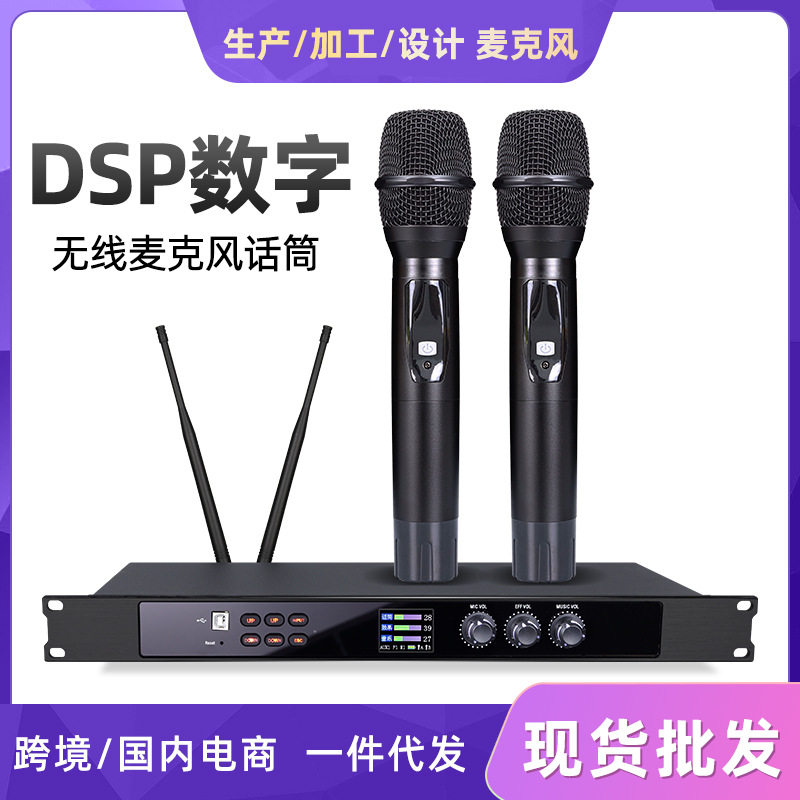 朗声DSP296家用舞台直播演出KTV唱歌主持厂家直销无线麦克风话筒