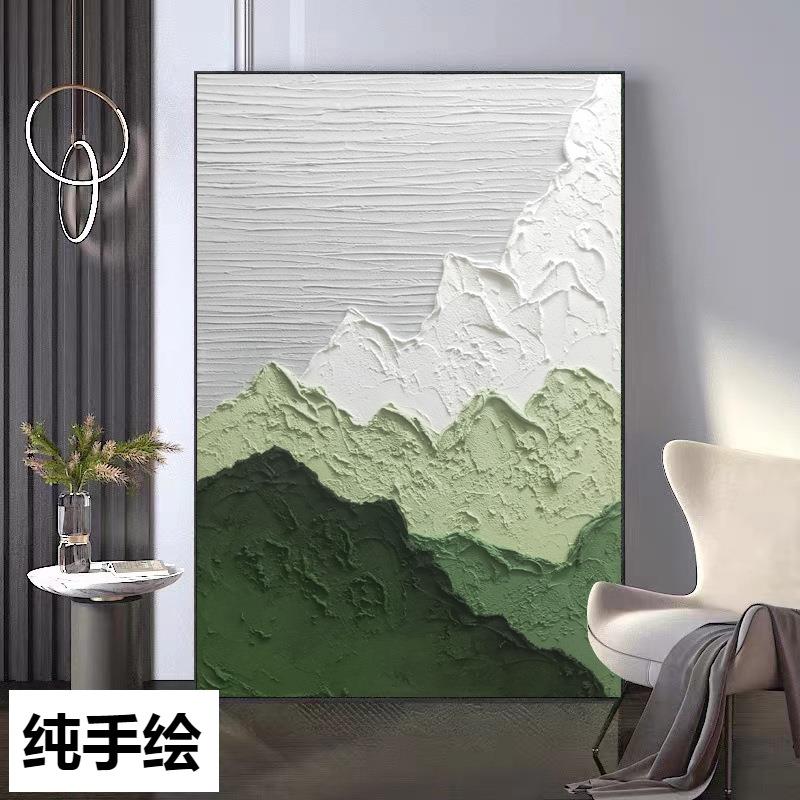 纯手绘厚肌理油画立体抽象客厅装饰画轻奢大幅落地画餐厅玄关挂画