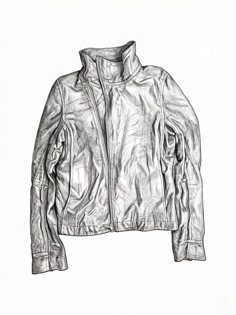 thumbnail for 【Dini】FW20 “Performa” Asymmetrical Zip Waxxed Jacket