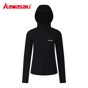 Kawasaki川崎正品运动女生显瘦轻薄保暖显瘦加绒加厚瑜伽外套冬季