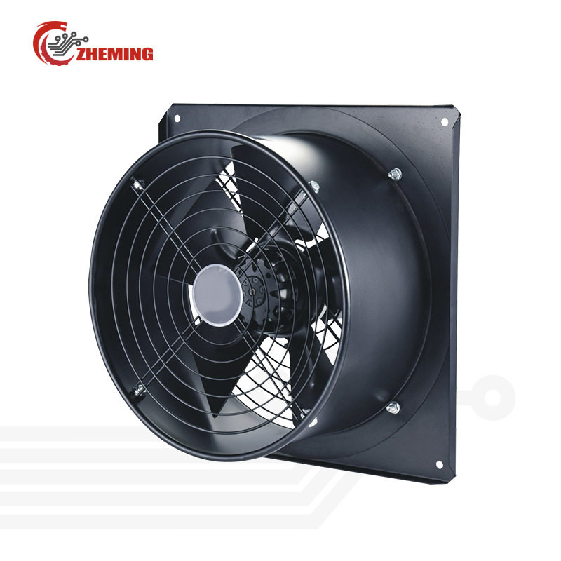 方形管道式轴流风机220v380v管道式厨房工业大风量排风机fan