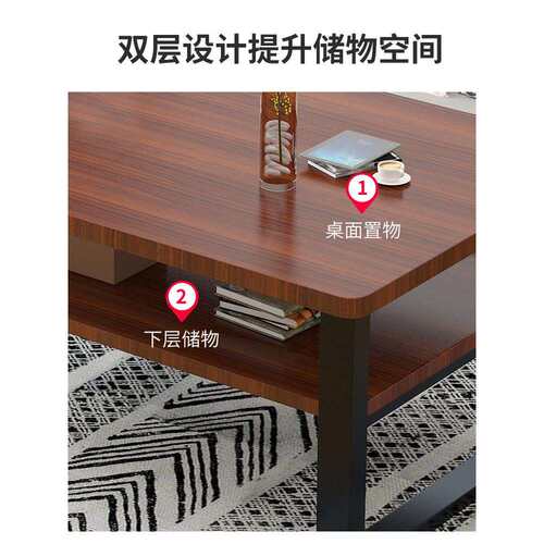 北欧轻奢玻璃小茶几桌客厅家用小户型大理石纹茶台现代简约边角几