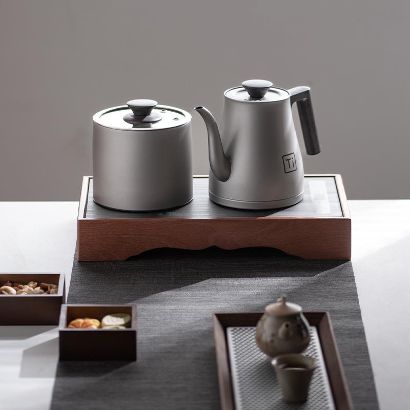 胡桃木电茶炉边框实木框架子20*37cm嵌入式茶台桌摆电磁支架框