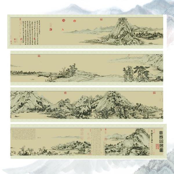 十字绣2025新款客厅中式古典大幅富春山居图刺绣线绣自己绣非成品
