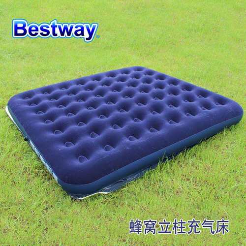 bestway气垫床植绒充气床家用充气蓝色床垫户外野营便携充气床垫