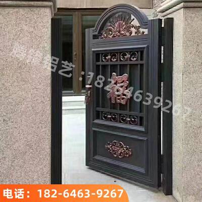 别墅花园门入户对开门铝合金单开小门铝艺庭院门小院子门庭院大门