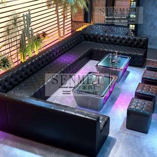 定制酒吧清酒吧Ktv包厢沙发音乐餐厅酒吧歌厅夜总会角落u型甲板组