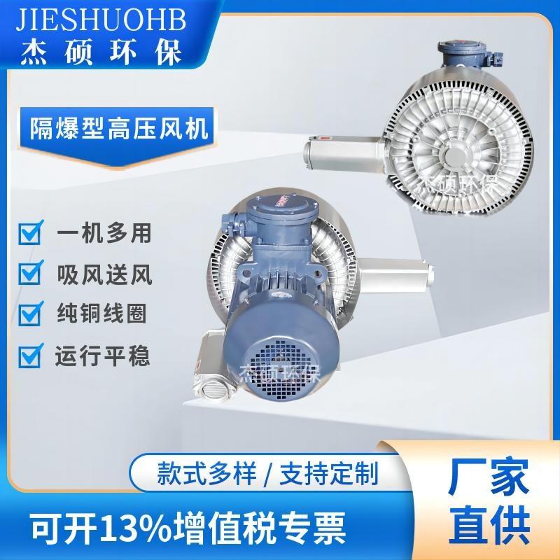 高压隔爆抽废气风机 高压隔爆抽吸风机工程用高压旋涡隔爆送风机