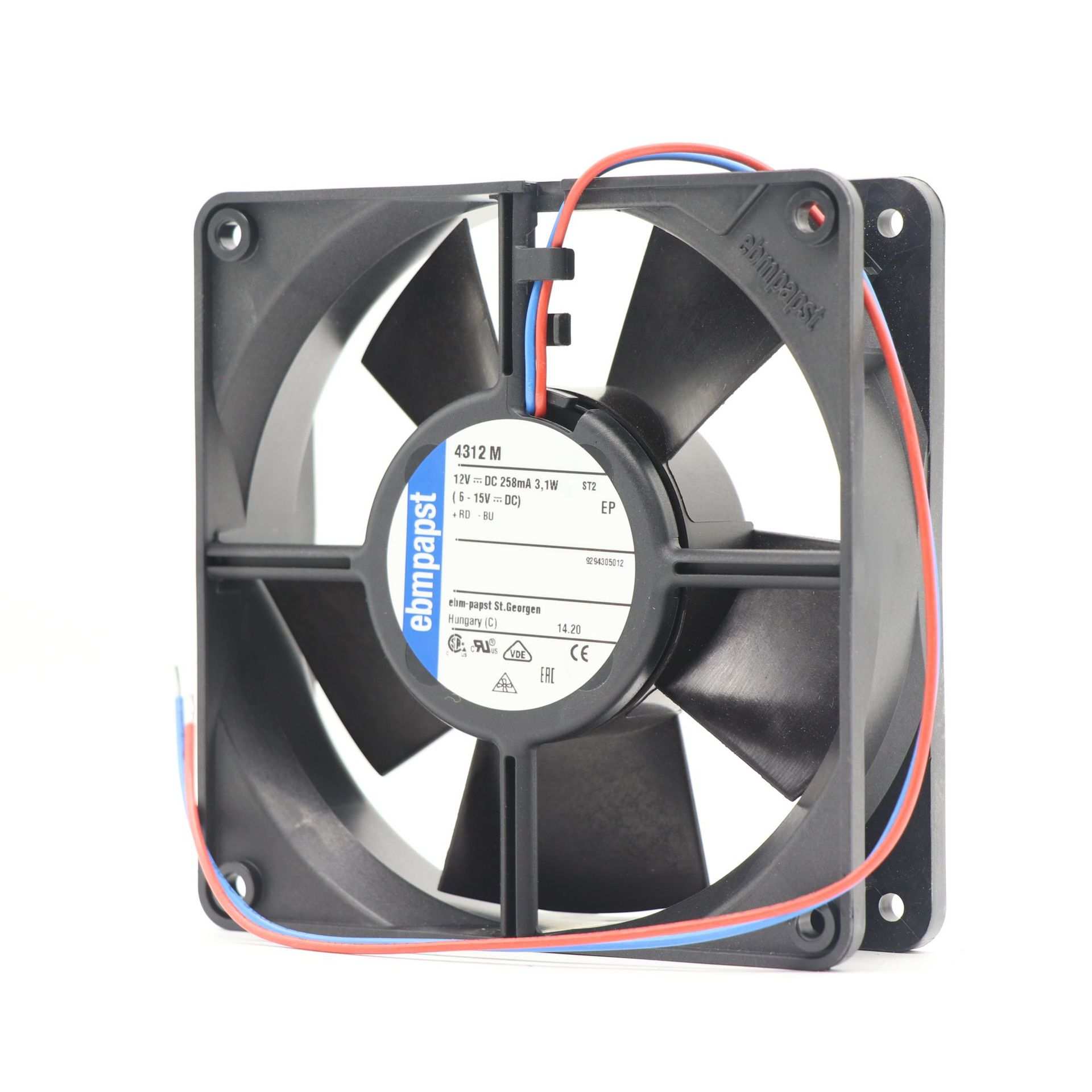 原装德国ebmpapst风扇4312/12M DC12V 机箱机柜通信通讯散热