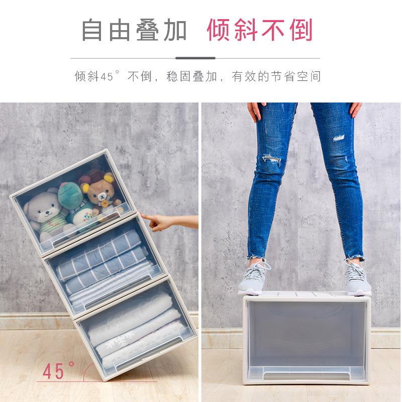 47CM深透明抽屉收纳箱塑料盒储物箱收纳盒组合-台州厂家直销
