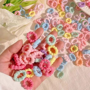 女宝宝小孩头绳不伤发竹节发圈彩色毛巾圈扎马尾耐用高弹力发饰