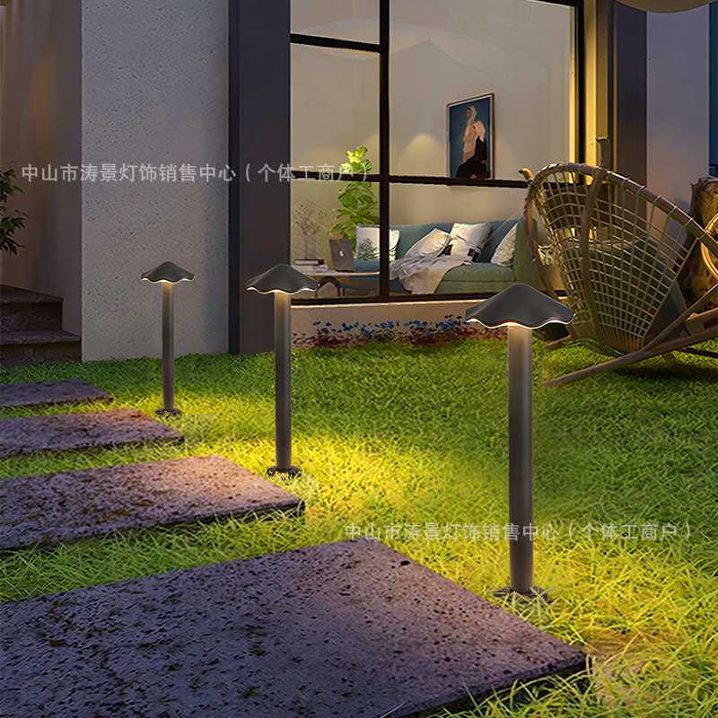 2025新款户外草坪灯现代简约铝材公园防水草地灯花园别墅LED灯柱