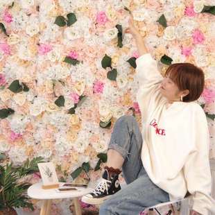 [夏花]仿真花墙网红墙婚庆花墙门店装饰墙可拼接剪裁FW46-077-091