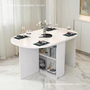 折叠桌子家用小户型餐桌可移动长方形简易折叠吃饭4人6人出租房