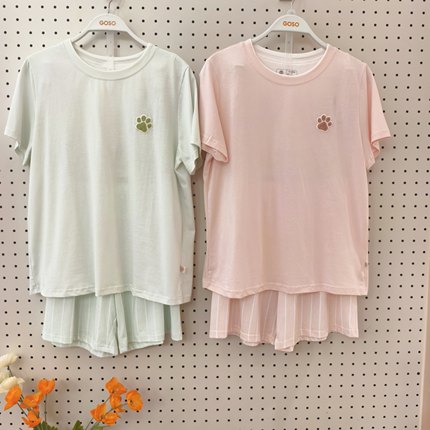 香蜜闺秀26203067女士家居服甜美棉质短袖短裤