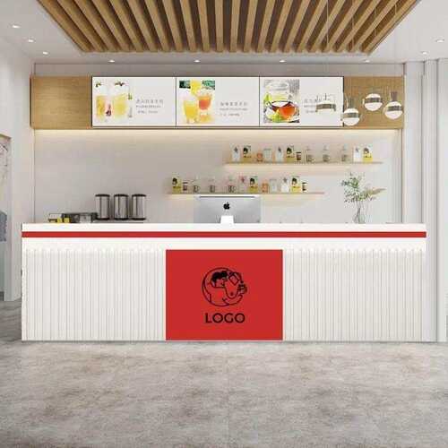 SJ汉堡奶茶店蛋糕店吧台柜台吧台作台一体收银台接待台前台服务台