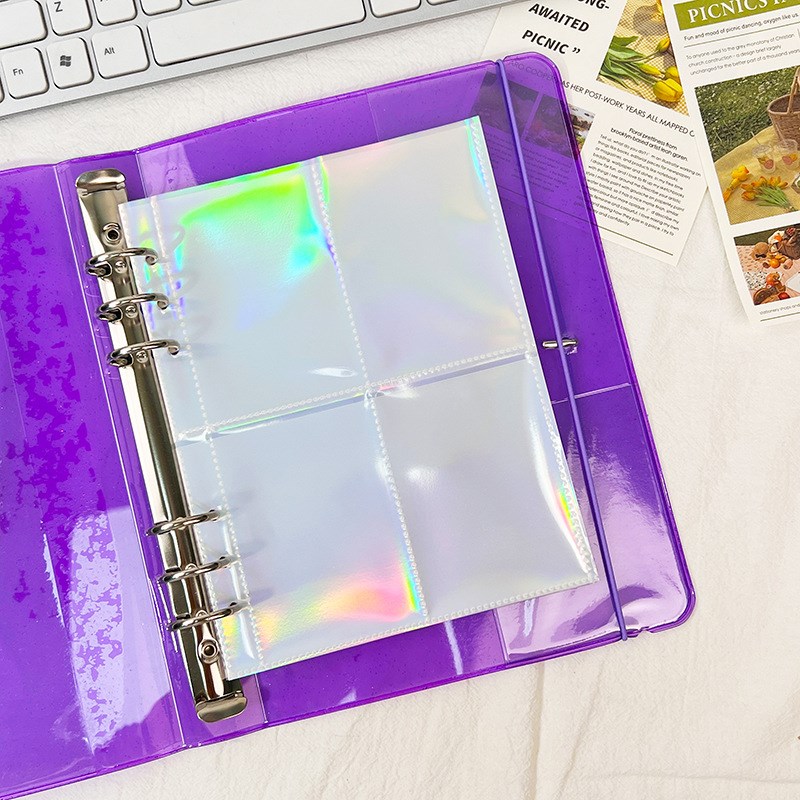 拍立得相册活页镭射插袋卡册情侣照片爱豆周边小卡票据收纳大容量