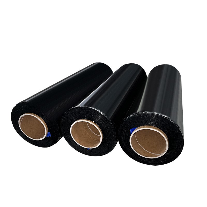 PE拉伸膜塑料自粘打包膜工业手用保护薄膜包装黑色缠绕膜