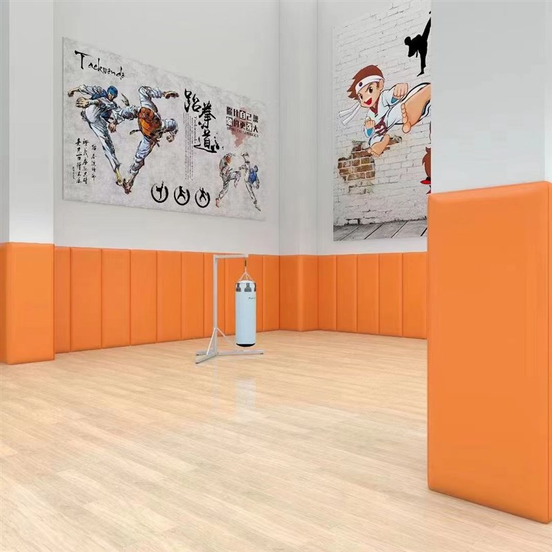 体适能馆防撞软包少儿蓝球馆墙面软包儿童跆拳道馆幼儿训练馆软包