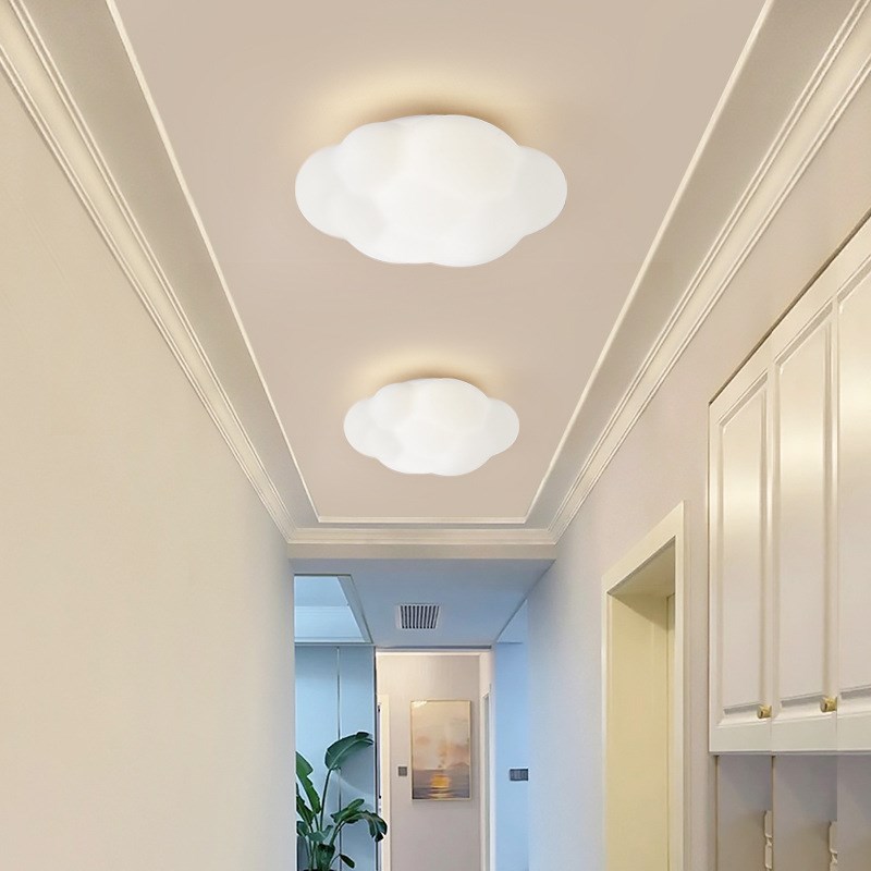 跨境直供 云朵奶油风过道走廊灯简约温馨入户门厅玄关阳台吸顶灯
