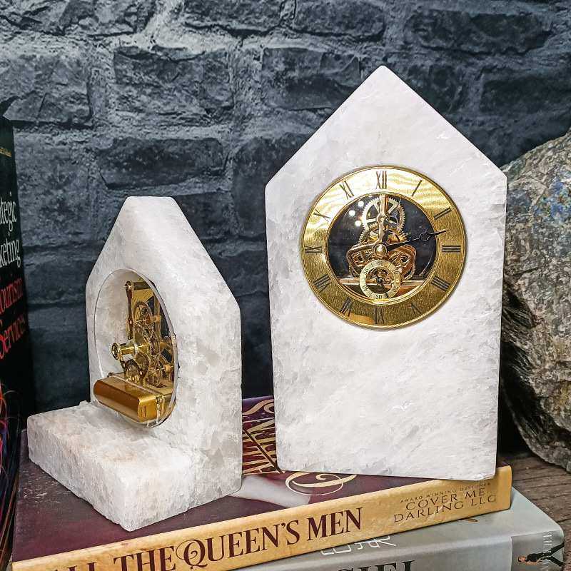 简约轻奢大理石钟表桌面书档摆件客厅卧室别墅办公书柜水晶石钟表,农机/农具/农膜,其它农用工具,淘宝优惠券,粉丝福利购,淘宝优惠卷