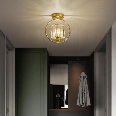 水晶过道灯走廊灯网红新款简约创意衣帽间入户玄关灯阳台灯吸顶灯