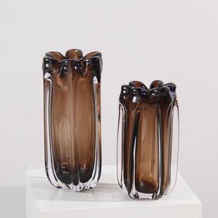 现代简约轻奢花瓣口创意花瓶样板间客厅样板间售楼处水培鲜花干花