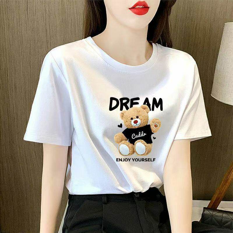 新款小众情侣潮牌多色短袖男夏季美式宽松T恤女半袖上衣高级感3