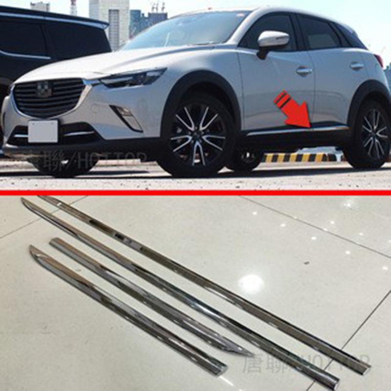 适用于马自达CX-3车身饰条电镀款CX3门边条装饰门边条改装