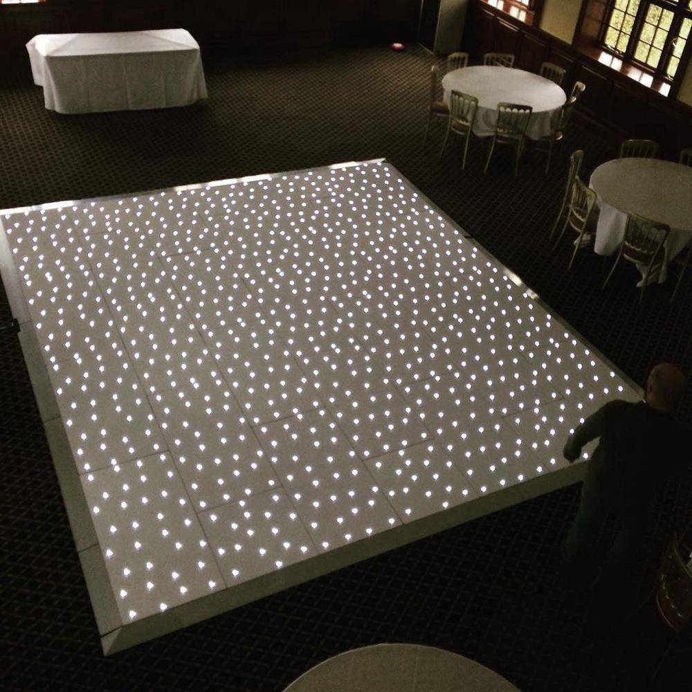 2x2ft白色舞池板WhiteLEDDanceFloor星空36灯地砖婚礼舞台