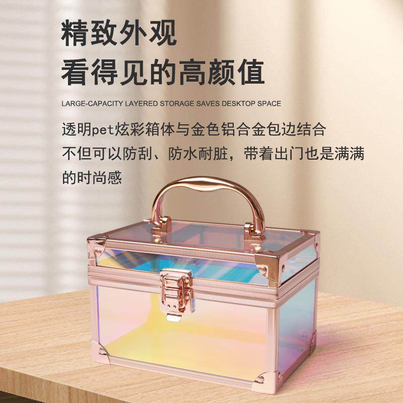 美甲工具箱大容量专用美睫收纳盒桌面收纳筐包盒子甲油胶外出箱子