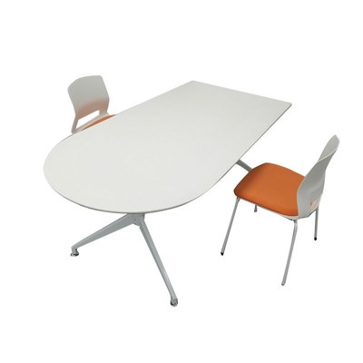 小型会议洽谈桌4/6人现代简约时尚会客接待洽谈桌椅组半圆会议桌