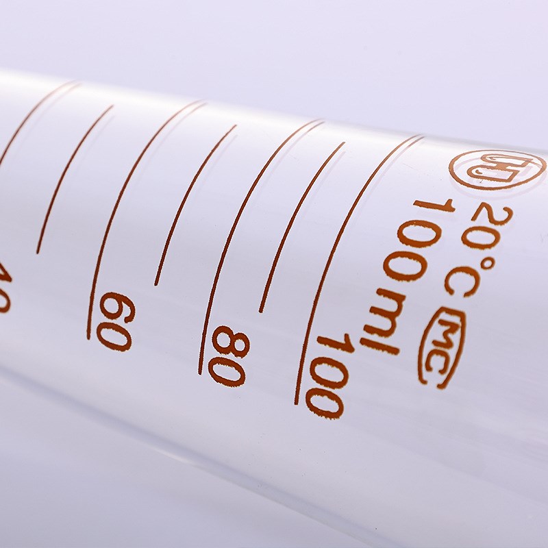 量杯玻璃量杯带刻度可承受高温玻璃量杯实验室器材透明三角量杯