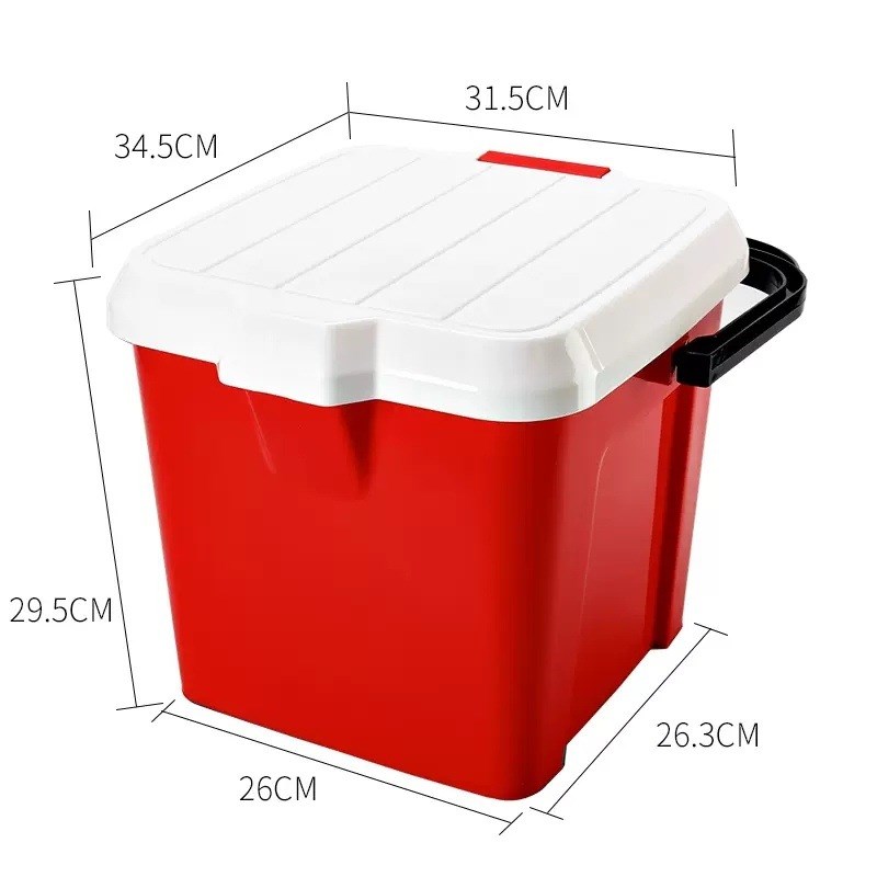 户外方形可坐钓鱼桶手提水桶带盖桶凳车载洗车储物桶活鱼桶钓鱼箱