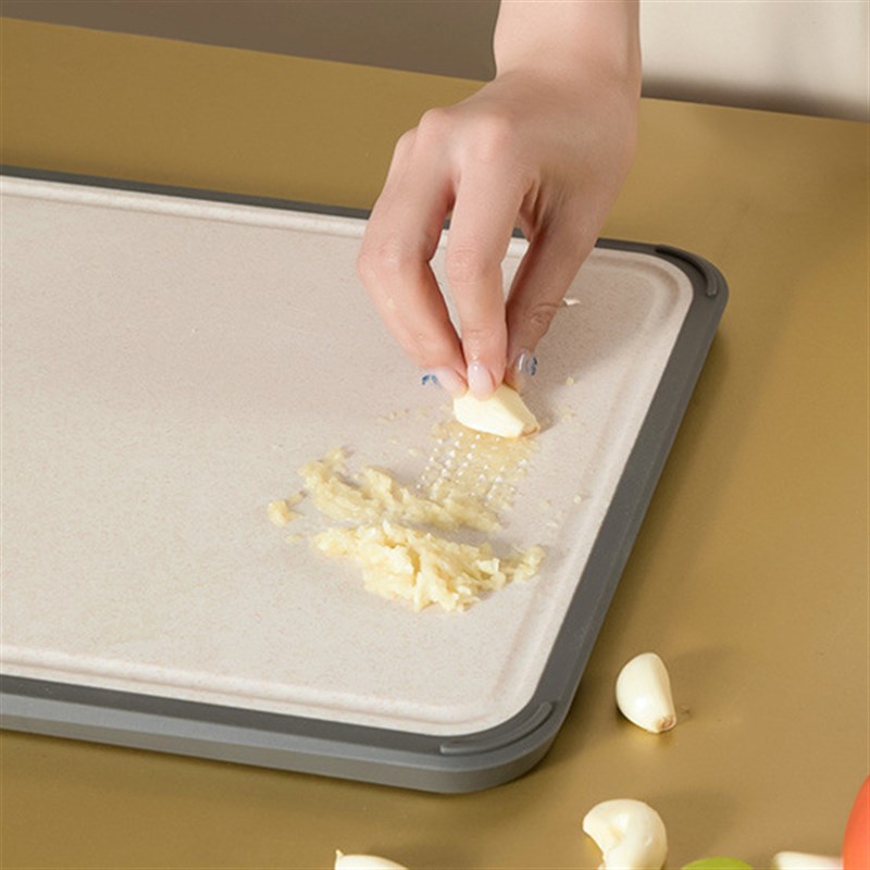 塑料双面菜板304不锈钢砧板厨房水果案板分类擀面板麦秸秆切菜板