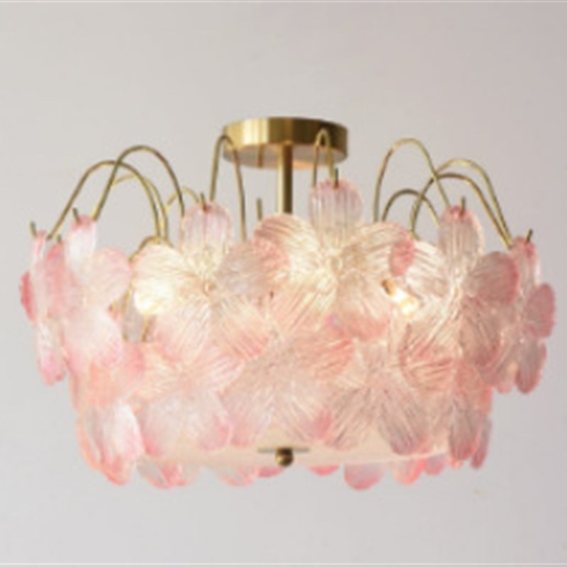 法式卧室吊灯轻奢创意水晶四叶草客厅餐厅中山灯具主卧室现代简约