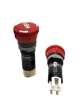 进联DECA 台湾正厂 B1E04按钮 旋钮开关 16mm圆型蘑红色菇头急停