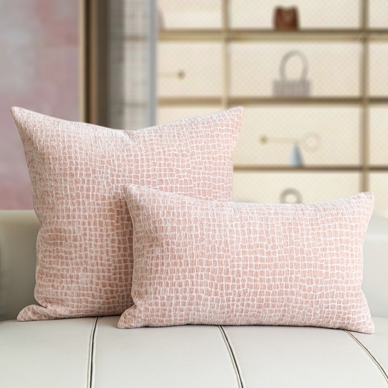 粉色系抱枕沙发客厅组合靠垫现代简约样板间靠枕套靠包女孩房软装