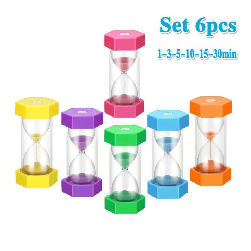 六角防摔沙漏计时器摆件儿童沙漏摆件高级感1-60分钟简约时间礼品