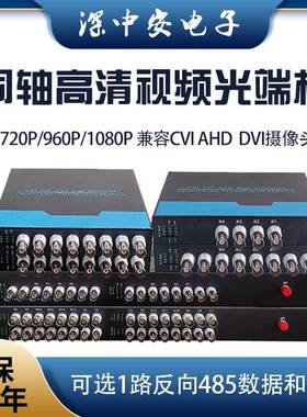 视频光端机AHD/CVI/DVI同轴高清1/2/4/8/16/32路720P/960P/1080P