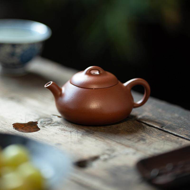 兰瓢｜茗泉高致原矿小红泥140ml精工紫砂壶新手友好